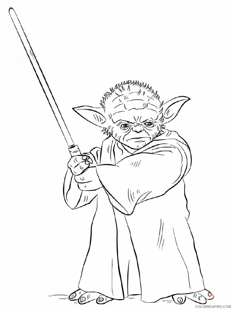 Yoda Coloring Pages TV Film star wars yoda for boys 5 Printable 2020 11930 Coloring4free