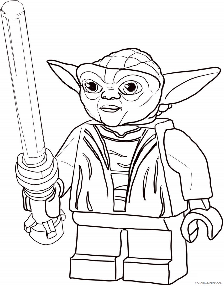 Yoda Coloring Pages TV Film yoda lego a4 Printable 2020 11909 Coloring4free