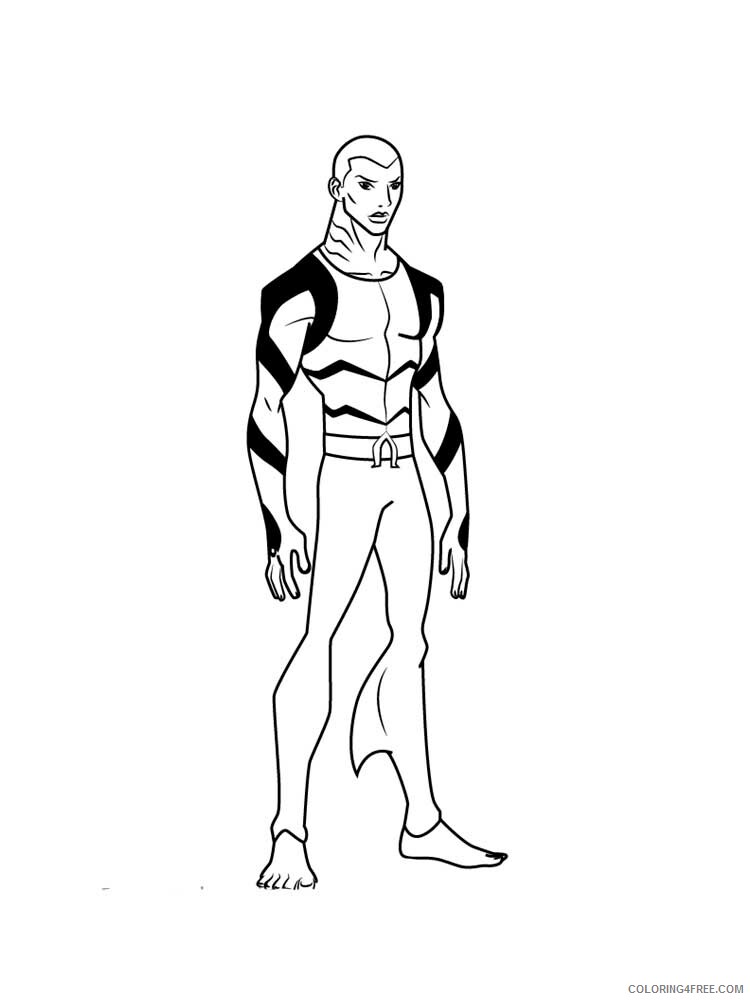 Young Justice Coloring Pages TV Film Young Justice 4 Printable 2020 11947 Coloring4free