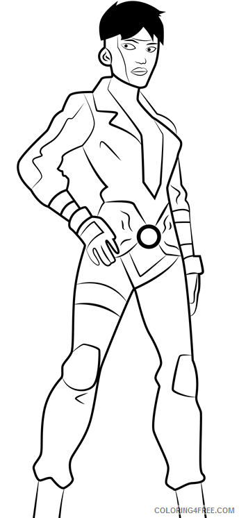 Young Justice Coloring Pages TV Film rocket young justice Printable 2020 11942 Coloring4free