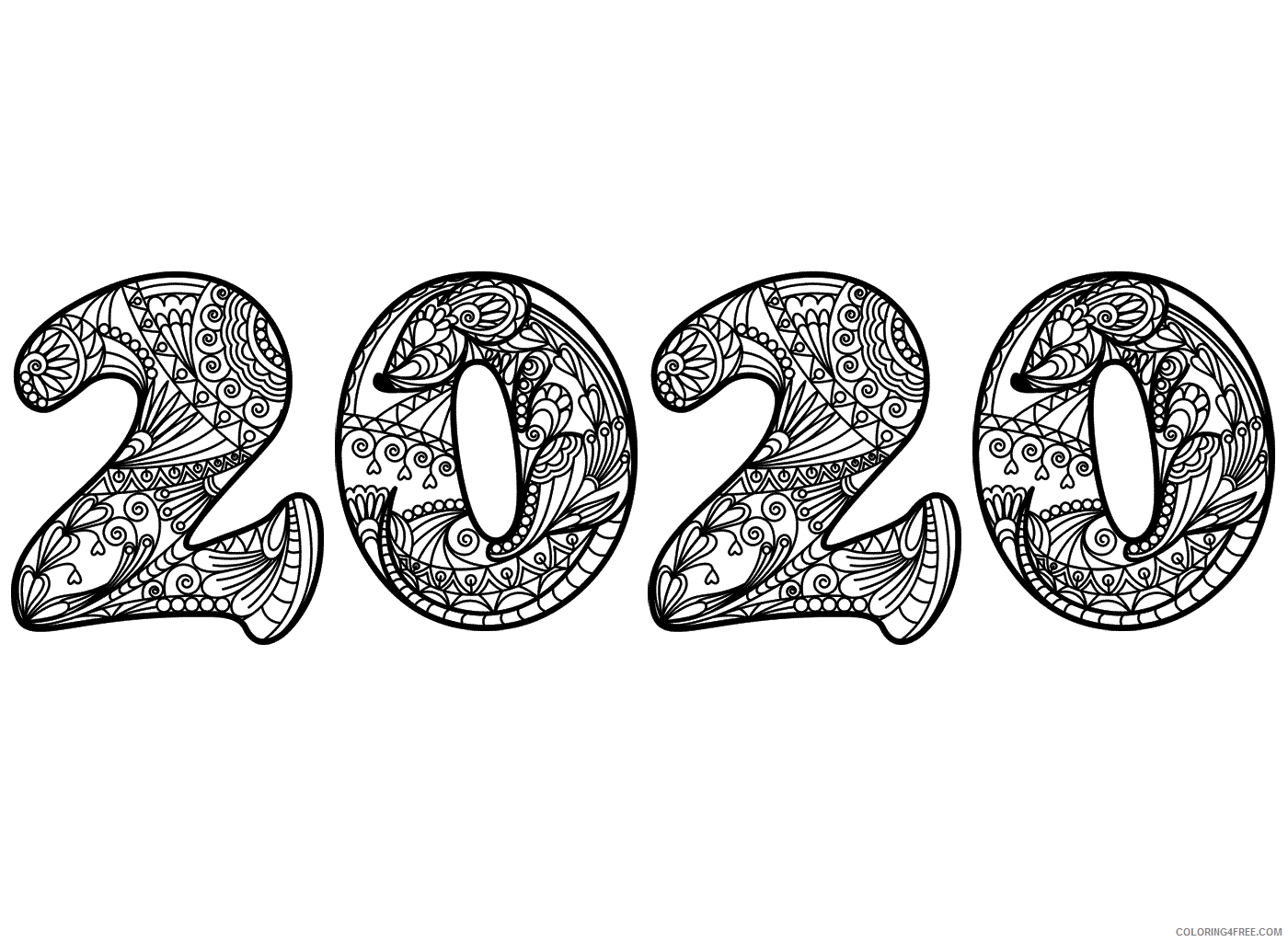 Zentangle Coloring Pages 2020 Chinese Year of the Rat Zentangle Printable 2020 001 Coloring4free