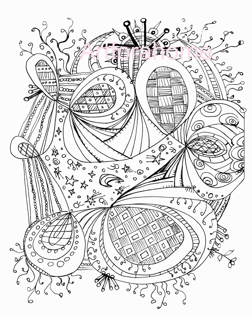 Zentangle Coloring Pages LcKrpAeKi Printable 2020 055 Coloring4free