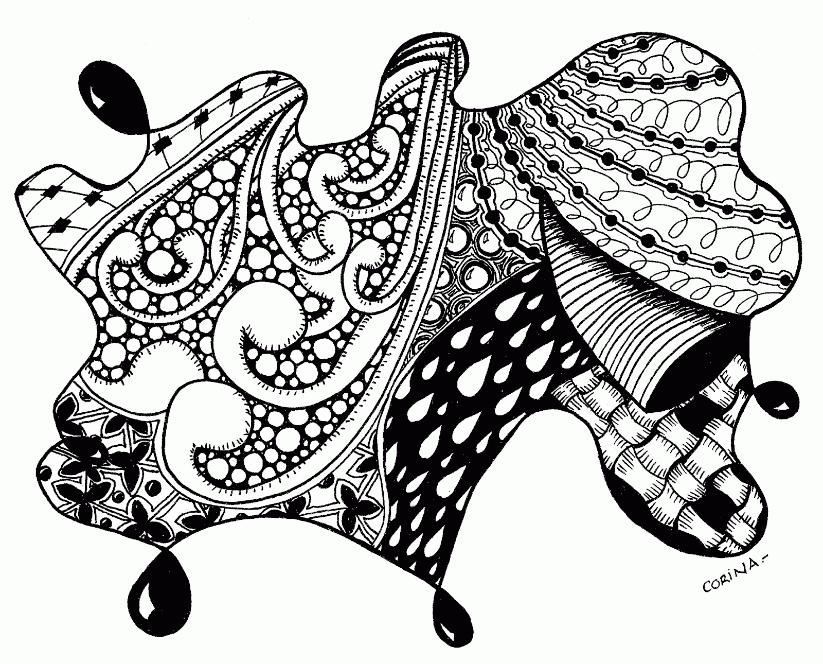 Zentangle Coloring Pages MiLGdkAeT Printable 2020 056 Coloring4free