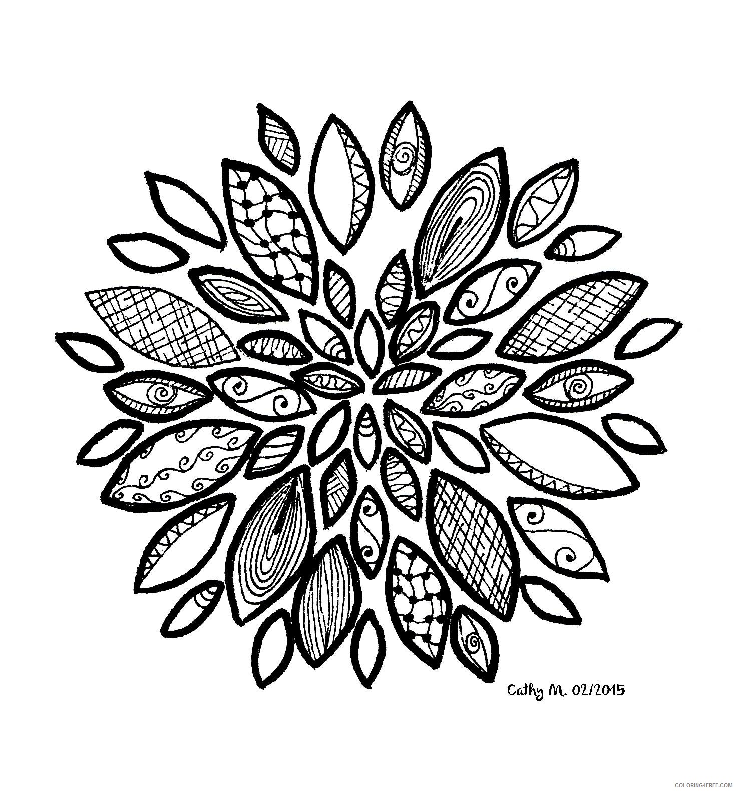 Zentangle Coloring Pages dTraL5rjc Printable 2020 040 Coloring4free