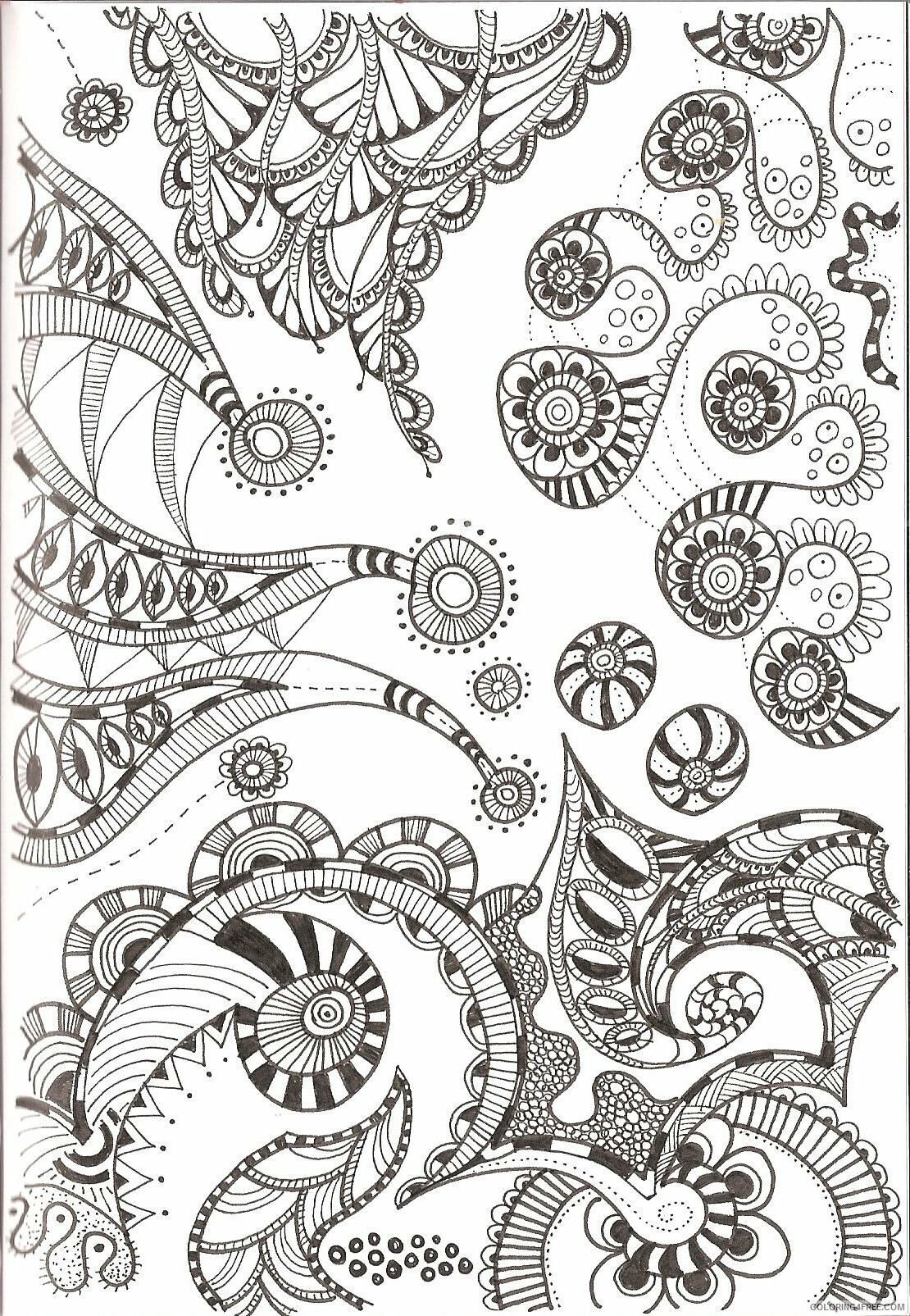 Zentangle Coloring Pages free zentangle patterns Printable 2020 046 Coloring4free