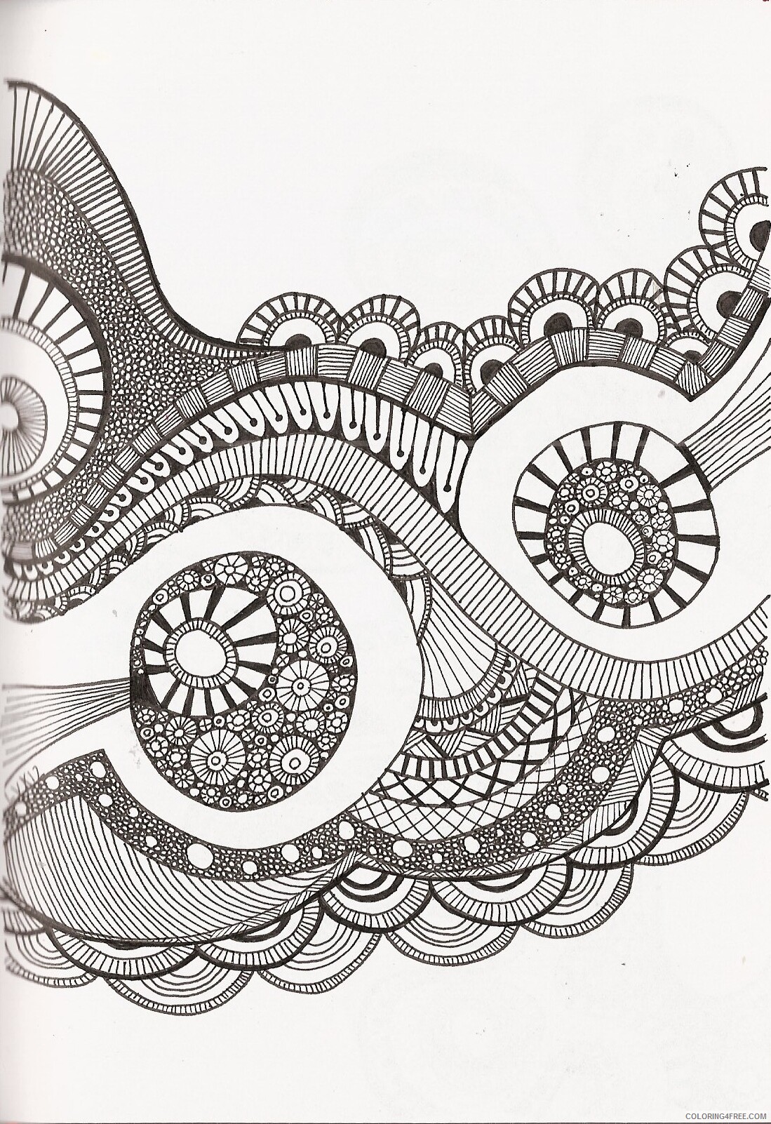 Zentangle Coloring Pages free zentangles Printable 2020 047 Coloring4free