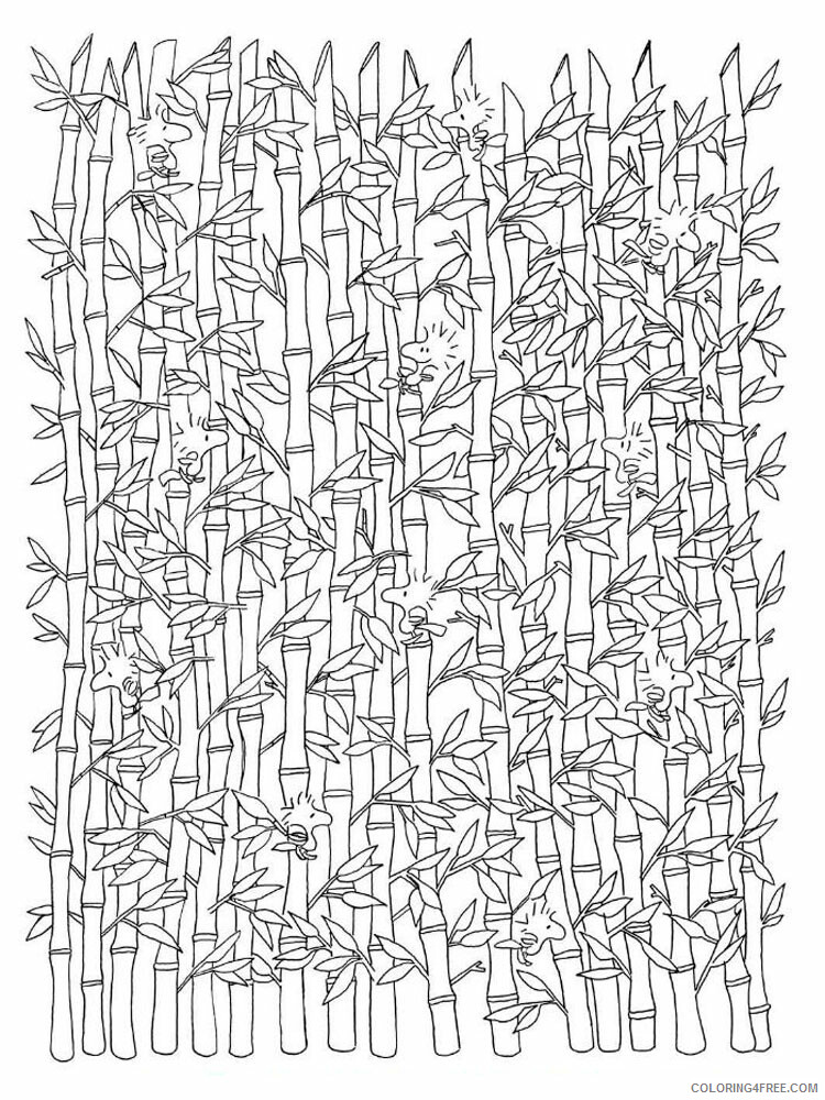 Zentangle Coloring Pages zentangle bamboo 1 Printable 2020 071 Coloring4free