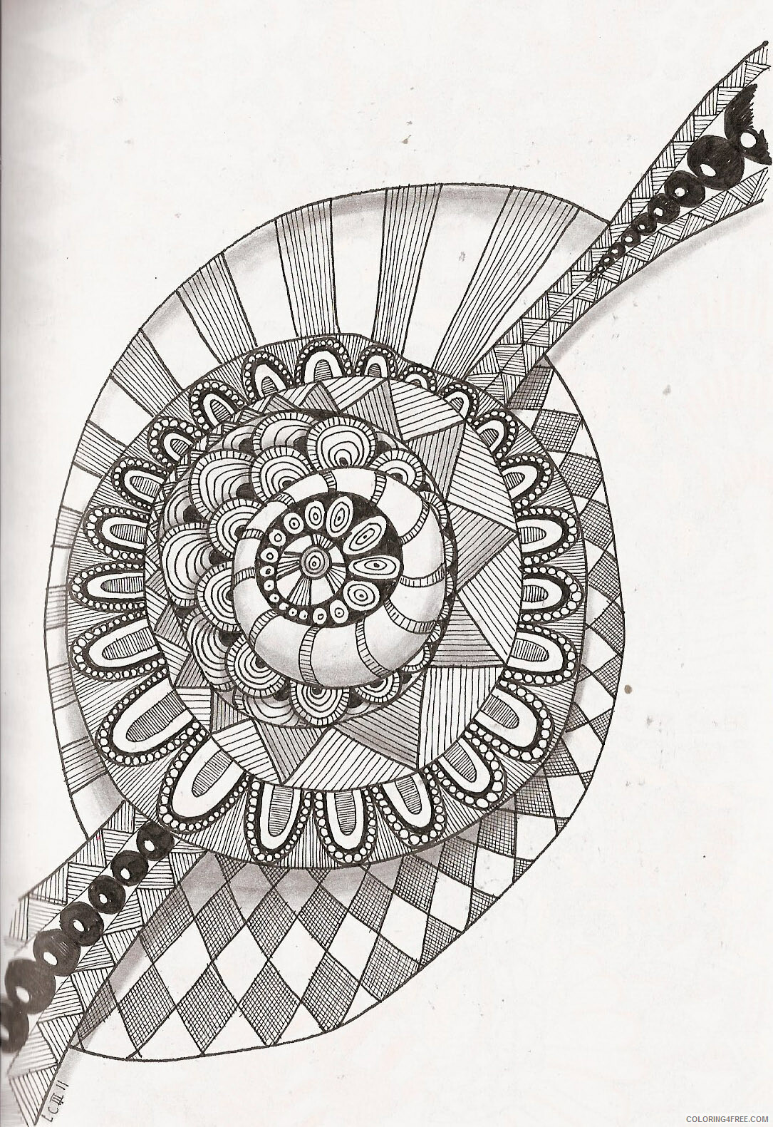 Zentangle Coloring Pages zentangle free Printable 2020 092 Coloring4free