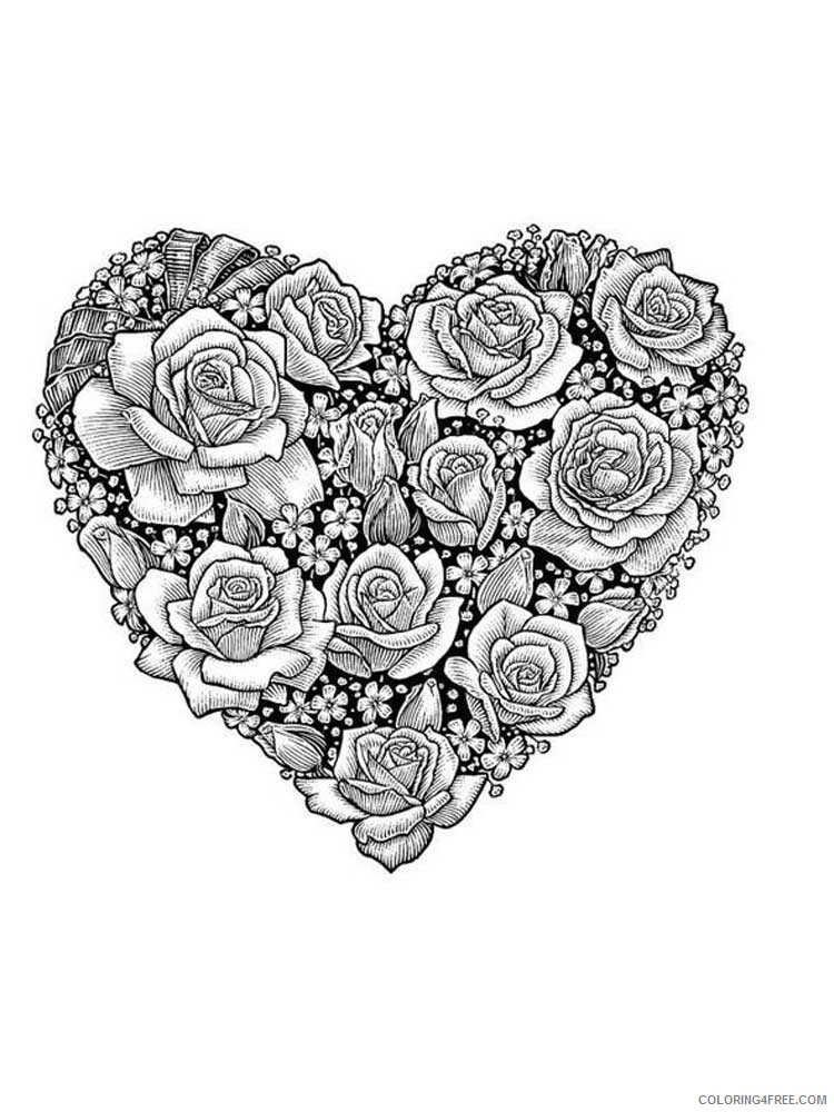 Zentangle Coloring Pages zentangle rose 6 Printable 2020 101 Coloring4free