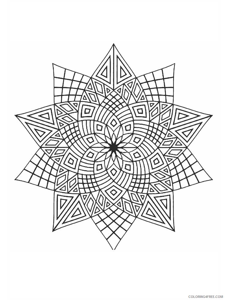 Zentangle Coloring Pages zentangle stars 3 Printable 2020 102 Coloring4free