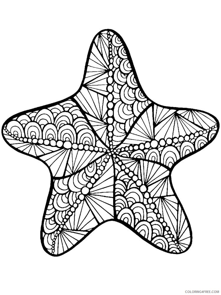 Zentangle Coloring Pages zentangle stars 4 Printable 2020 103 Coloring4free