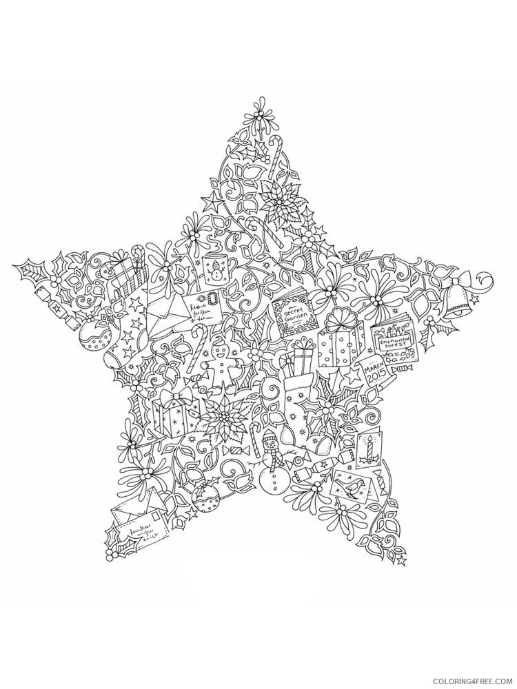 Zentangle Coloring Pages zentangle stars 5 Printable 2020 104 Coloring4free