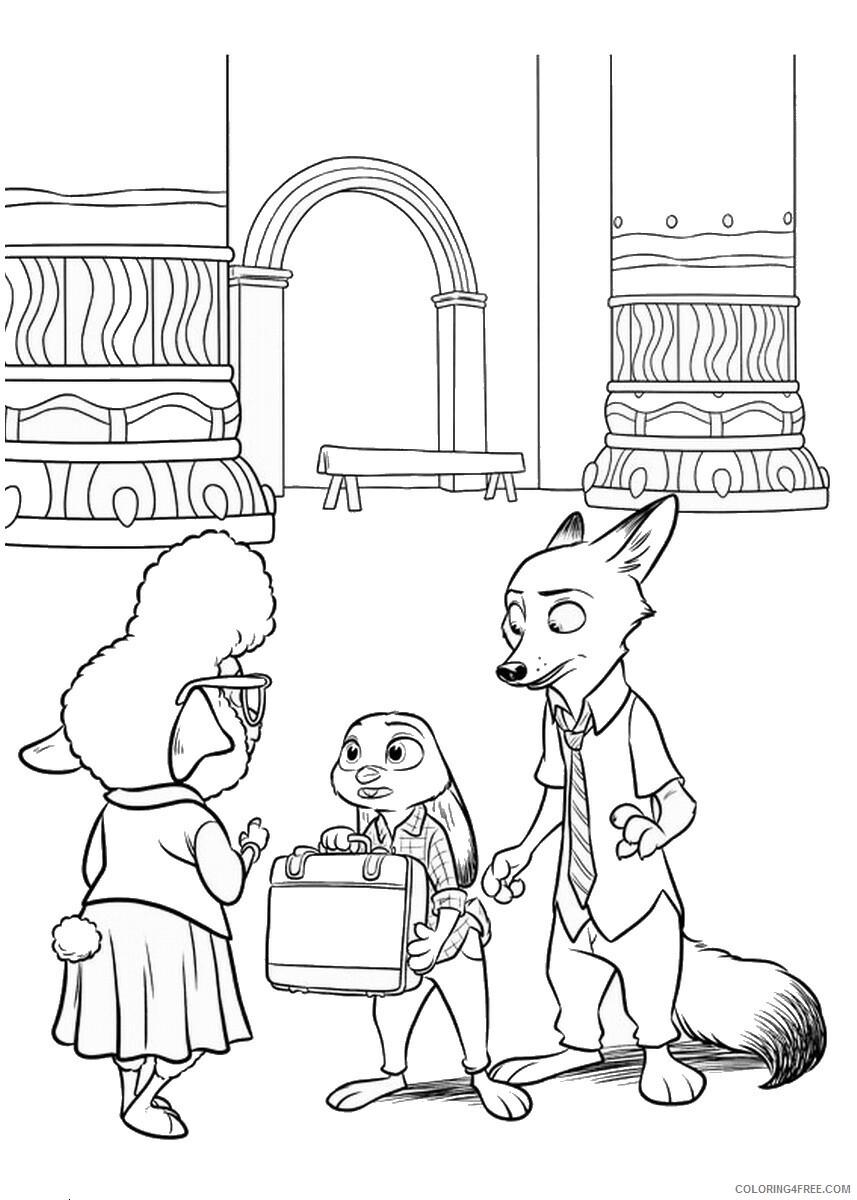 Zootopia Coloring Pages TV Film Download Free Zootopia Printable 2020 11972 Coloring4free