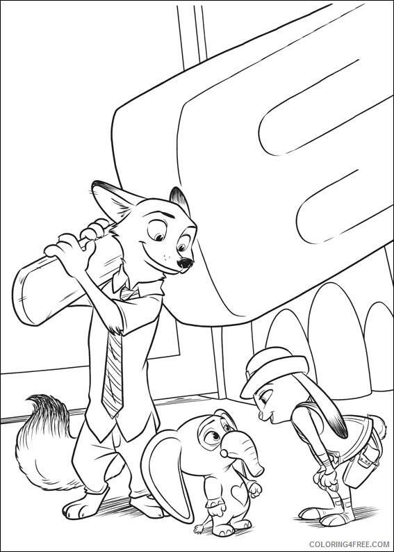 Zootopia Coloring Pages TV Film Free Zootopia Printable 2020 11976 Coloring4free