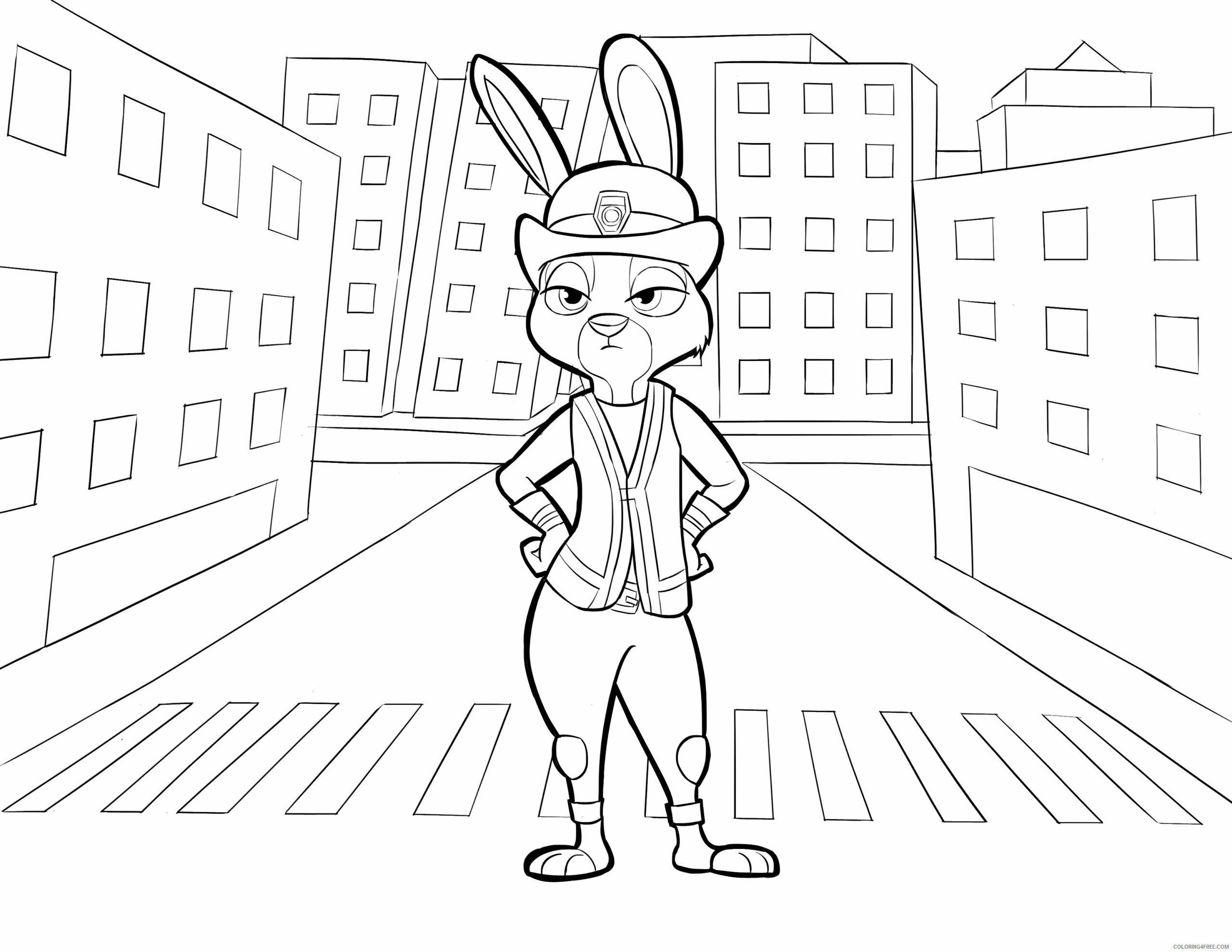 Zootopia Coloring Pages TV Film Print and Zootopia Printable 2020 11978 Coloring4free