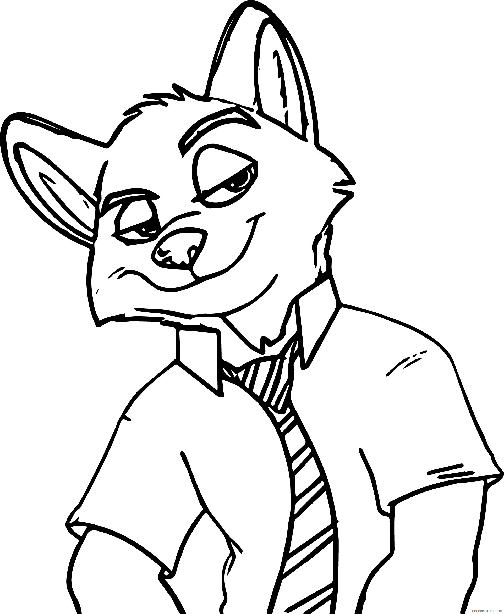 Zootopia Coloring Pages TV Film nick wilde fox Printable 2020 11967 Coloring4free