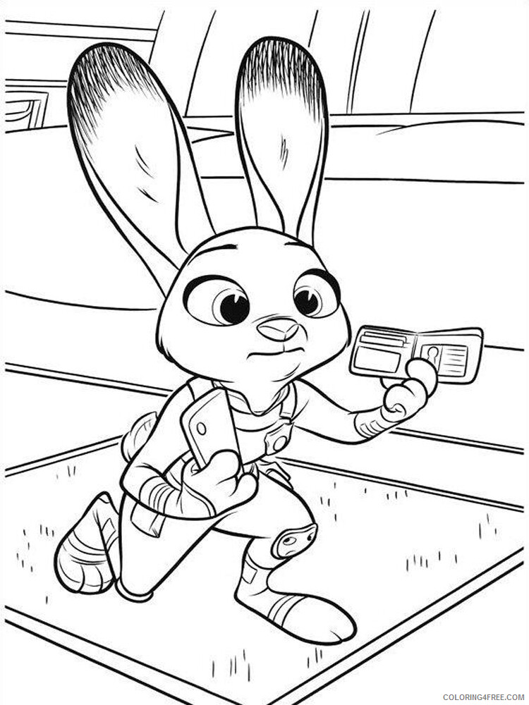 Zootopia Coloring Pages TV Film zootopia 11 Printable 2020 12011 Coloring4free