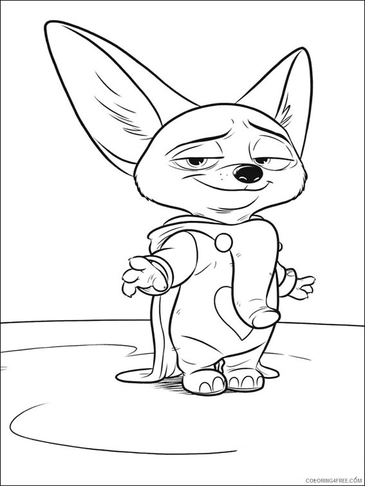 Zootopia Coloring Pages TV Film zootopia 14 Printable 2020 12013 Coloring4free