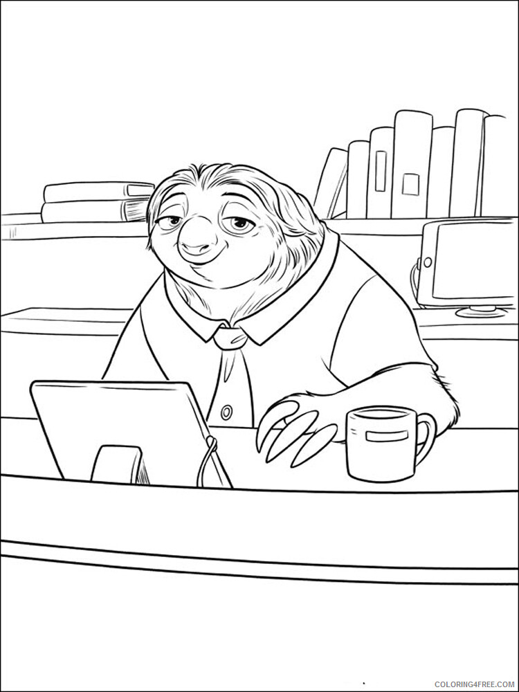 Zootopia Coloring Pages TV Film zootopia 20 Printable 2020 12016 Coloring4free