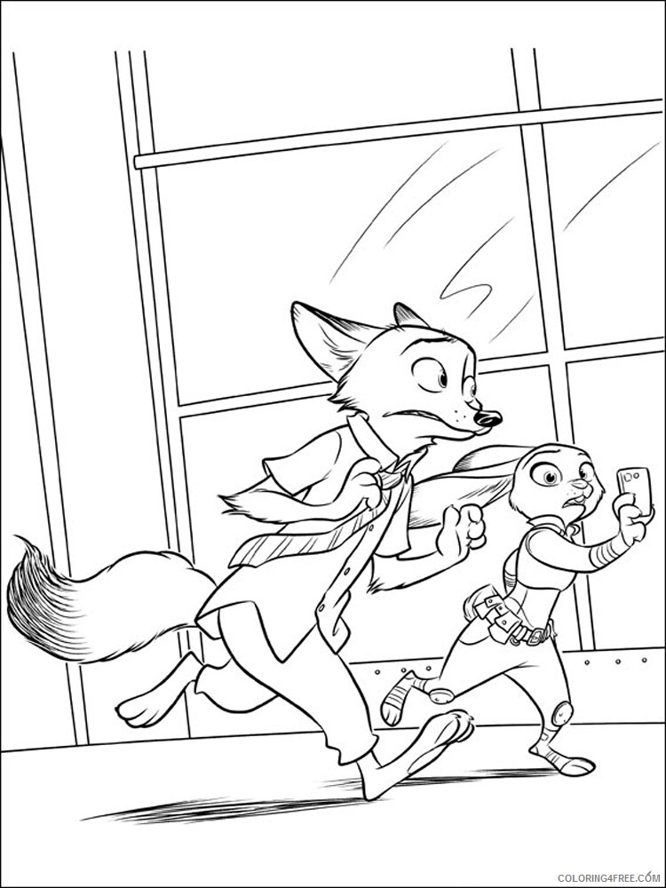 Zootopia Coloring Pages TV Film zootopia 22 Printable 2020 12018 Coloring4free