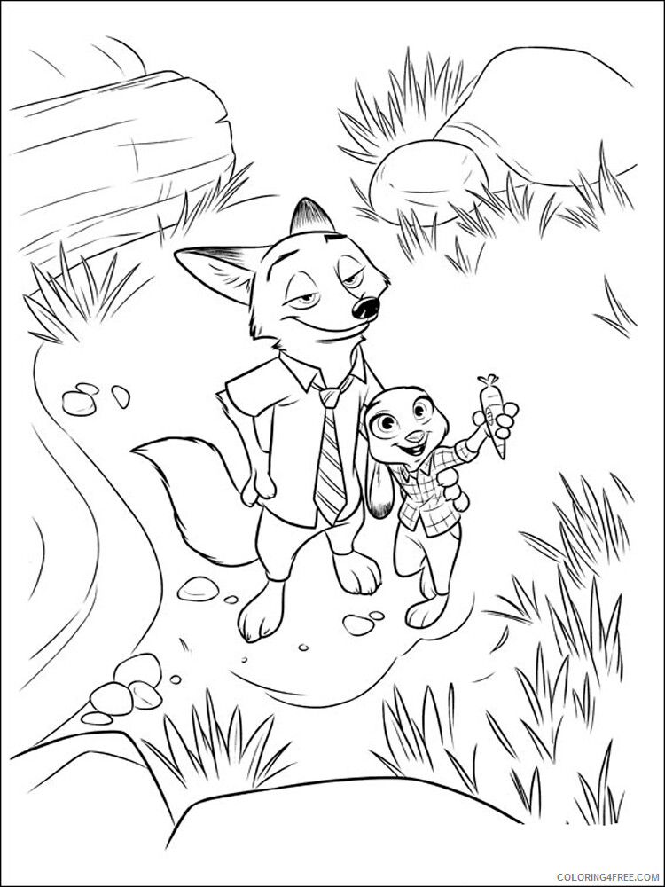 Zootopia Coloring Pages TV Film zootopia 23 Printable 2020 12019 Coloring4free