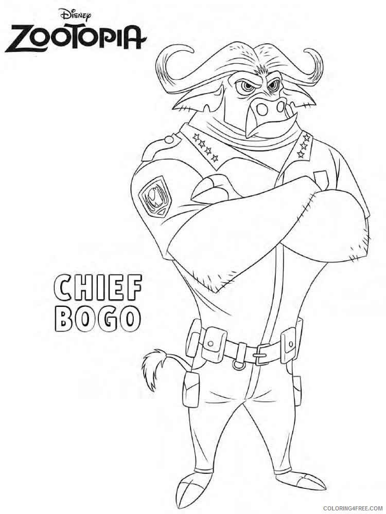 Zootopia Coloring Pages TV Film zootopia 26 Printable 2020 12022 Coloring4free