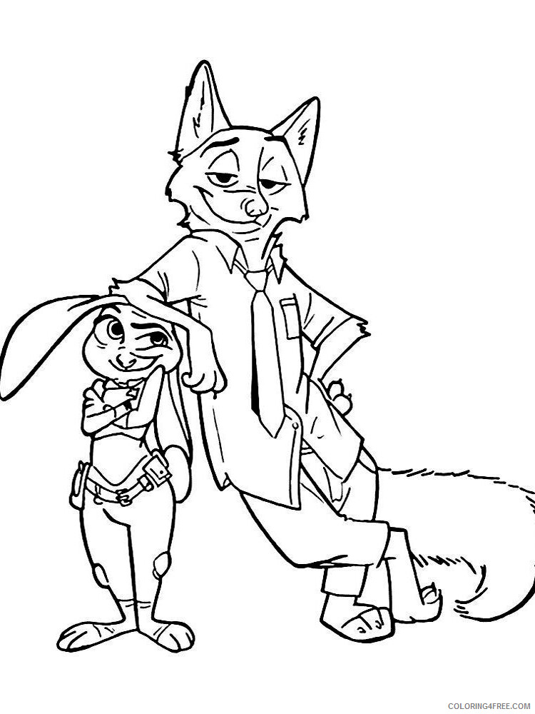 Zootopia Coloring Pages TV Film zootopia 8 Printable 2020 12032 Coloring4free