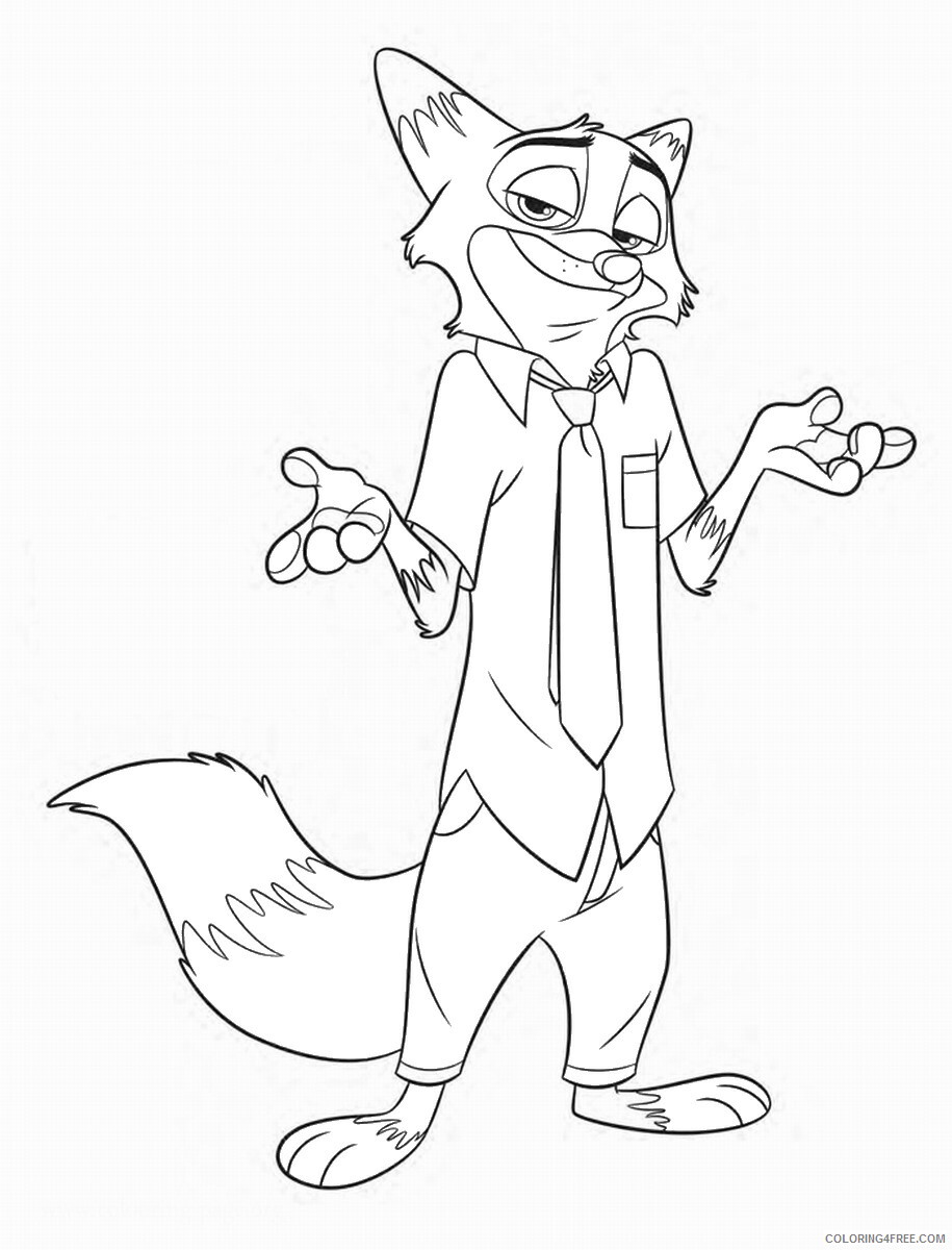 Zootopia Coloring Pages TV Film zootopia20 Printable 2020 11995 Coloring4free