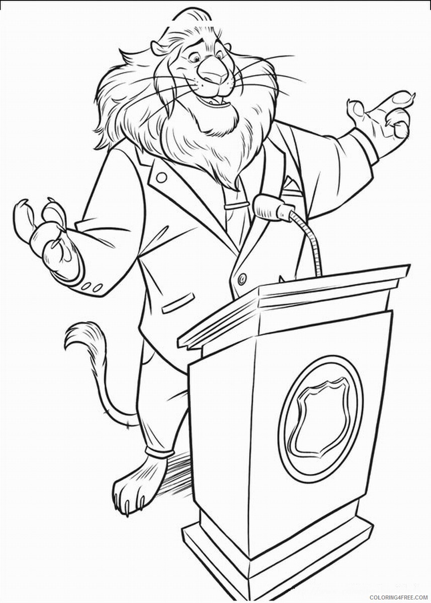 Zootopia Coloring Pages TV Film zootopia4 Printable 2020 12001 Coloring4free