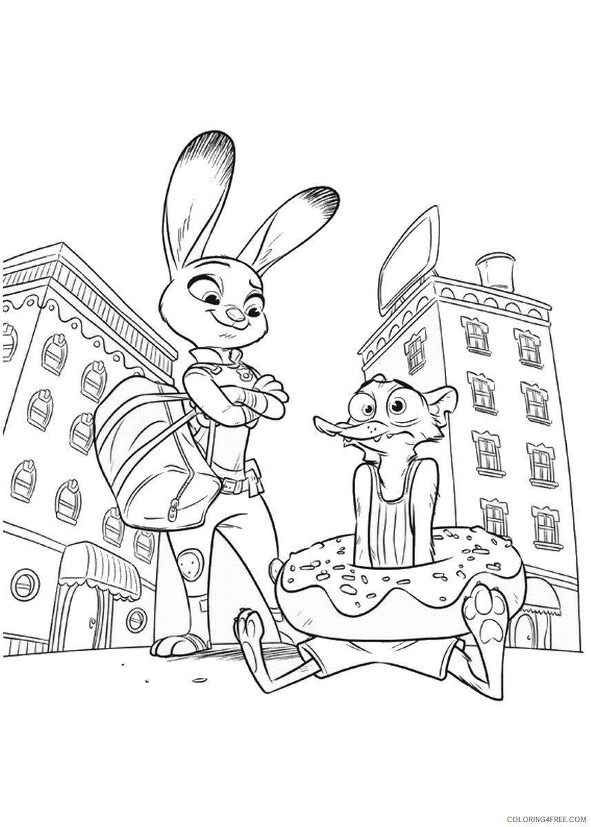 Zootopia Coloring Pages TV Film zootopia8 Printable 2020 12004 Coloring4free