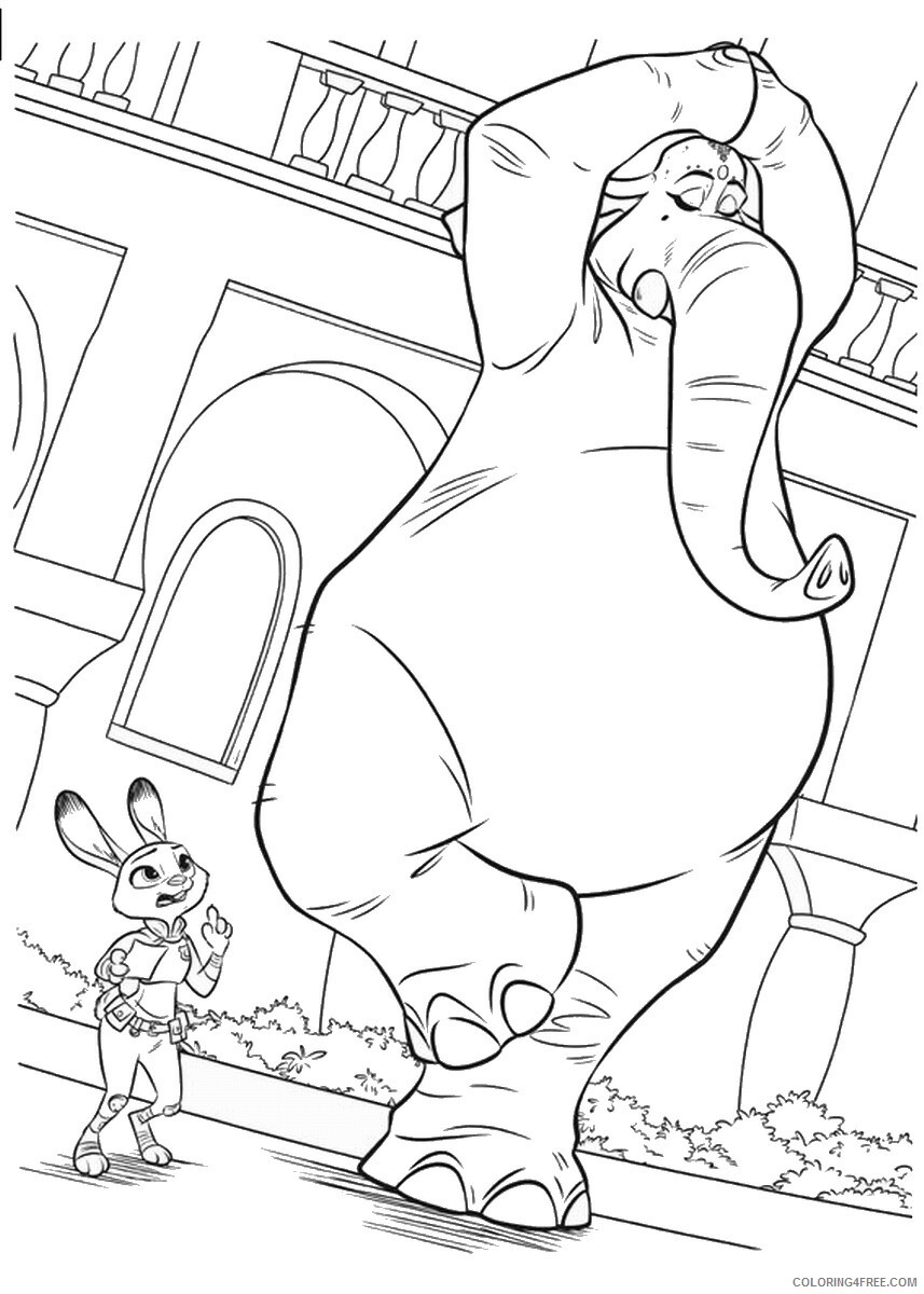Zootopia Coloring Pages TV Film zootopia9 Printable 2020 12005 Coloring4free