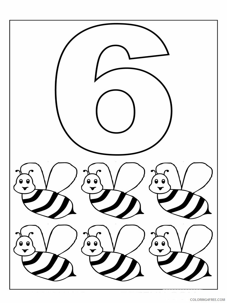 123 Number Coloring Pages Educational 123 number 4 Printable 2020 0013 Coloring4free