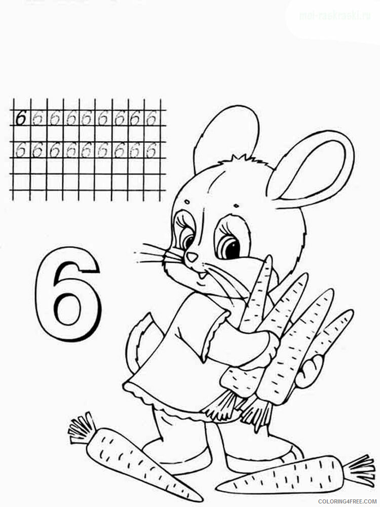 123 Number Coloring Pages Educational 123 number 46 Printable 2020 0018 Coloring4free