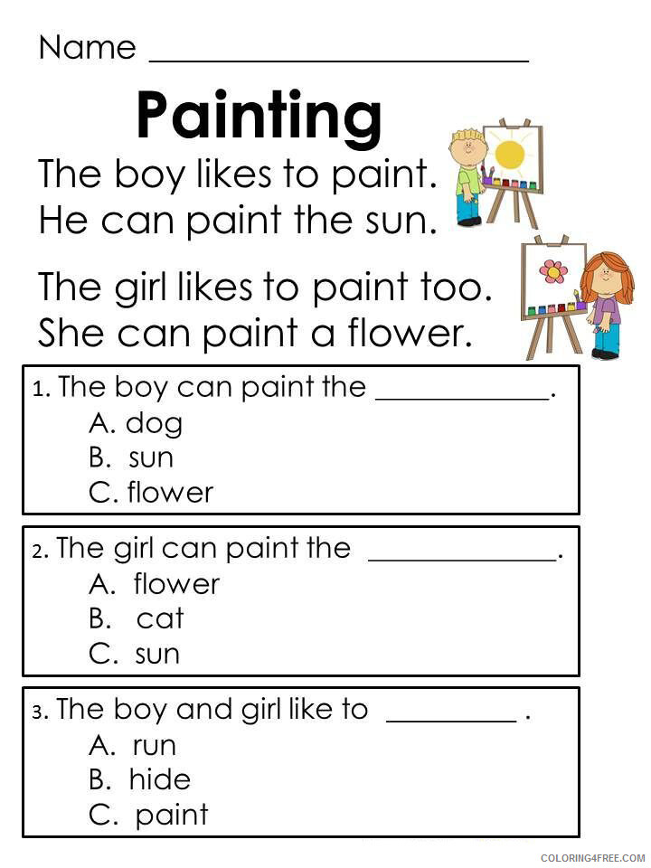 1st Grade Coloring Pages Educational English Worksheet Printable 2020 0043 Coloring4free