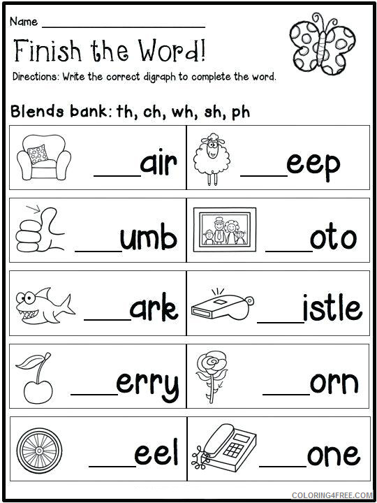 1st Grade Coloring Pages Educational English Worksheets Printable 2020 0047 Coloring4free