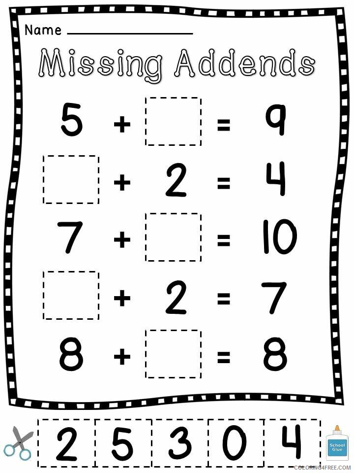1st Grade Coloring Pages Educational Missing Cut and Paste Worksheet 2020 0086 Coloring4free