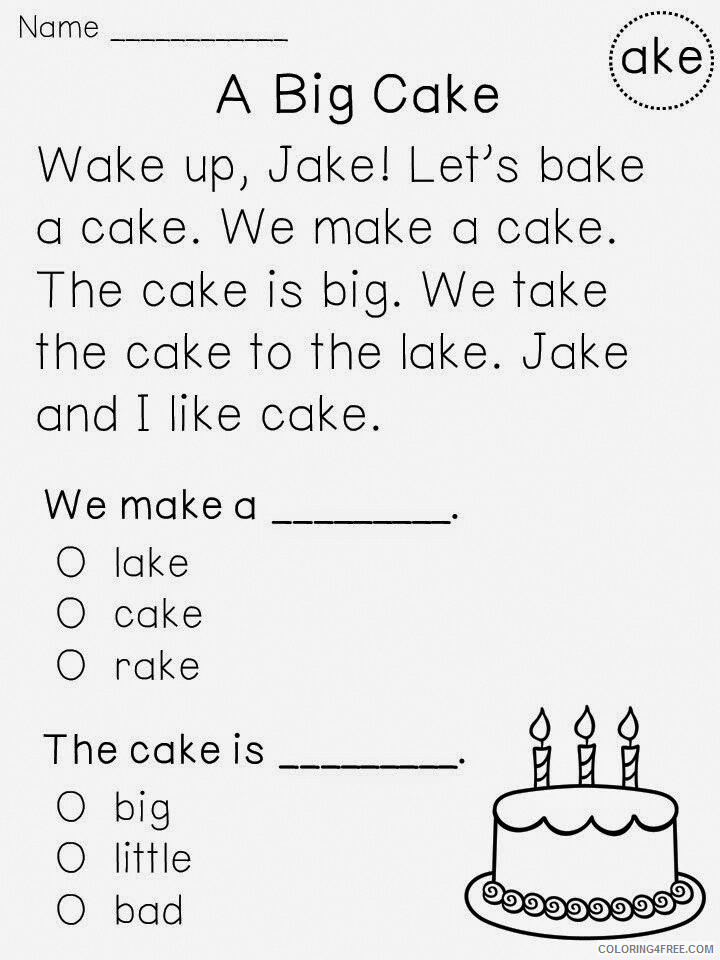 1st Grade Coloring Pages Educational Read and Answer ...