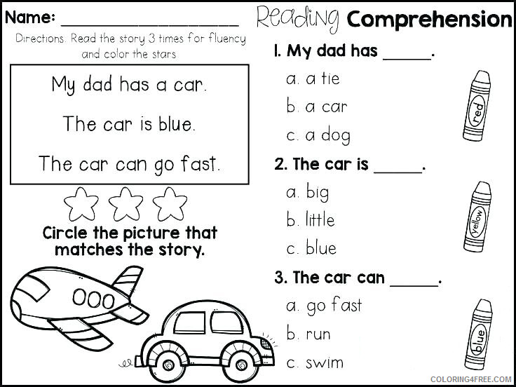 1st Grade Coloring Pages Educational Reading Comprehension Worksheets 2020 0061 Coloring4free
