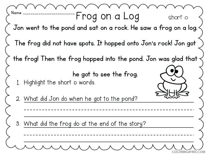 1st Grade Coloring Pages Educational Reading and Writing Worksheet 2020 0093 Coloring4free