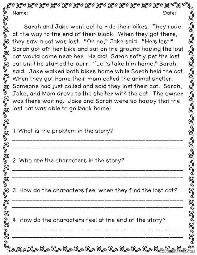 2nd Grade Coloring Pages Educational Advanced Reading Worksheet 2020 0225 Coloring4free