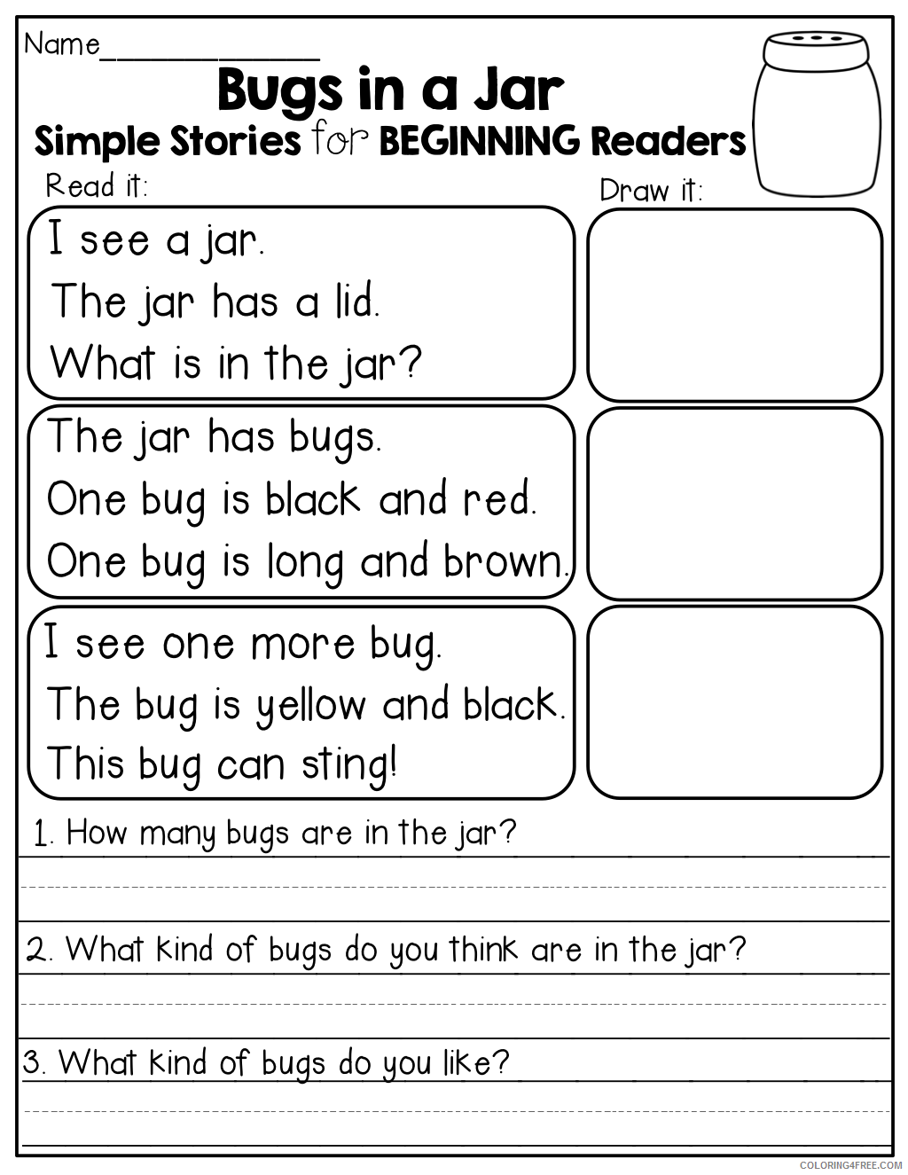 2nd Grade Coloring Pages Educational Reading Stories Worksheets Print 2020 0162 Coloring4free