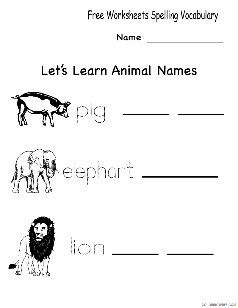 2nd Grade Coloring Pages Educational Spelling Vocabulary Worksheet 2020 0179 Coloring4free