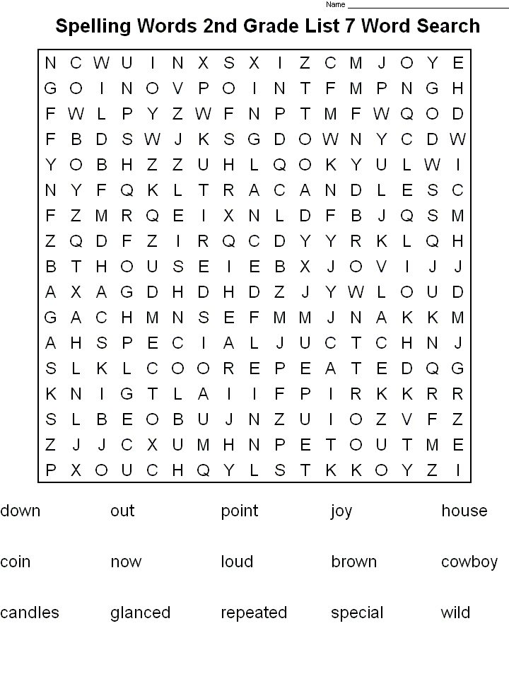 2nd Grade Coloring Pages Educational Spelling Words Search Printable 2020 0191 Coloring4free