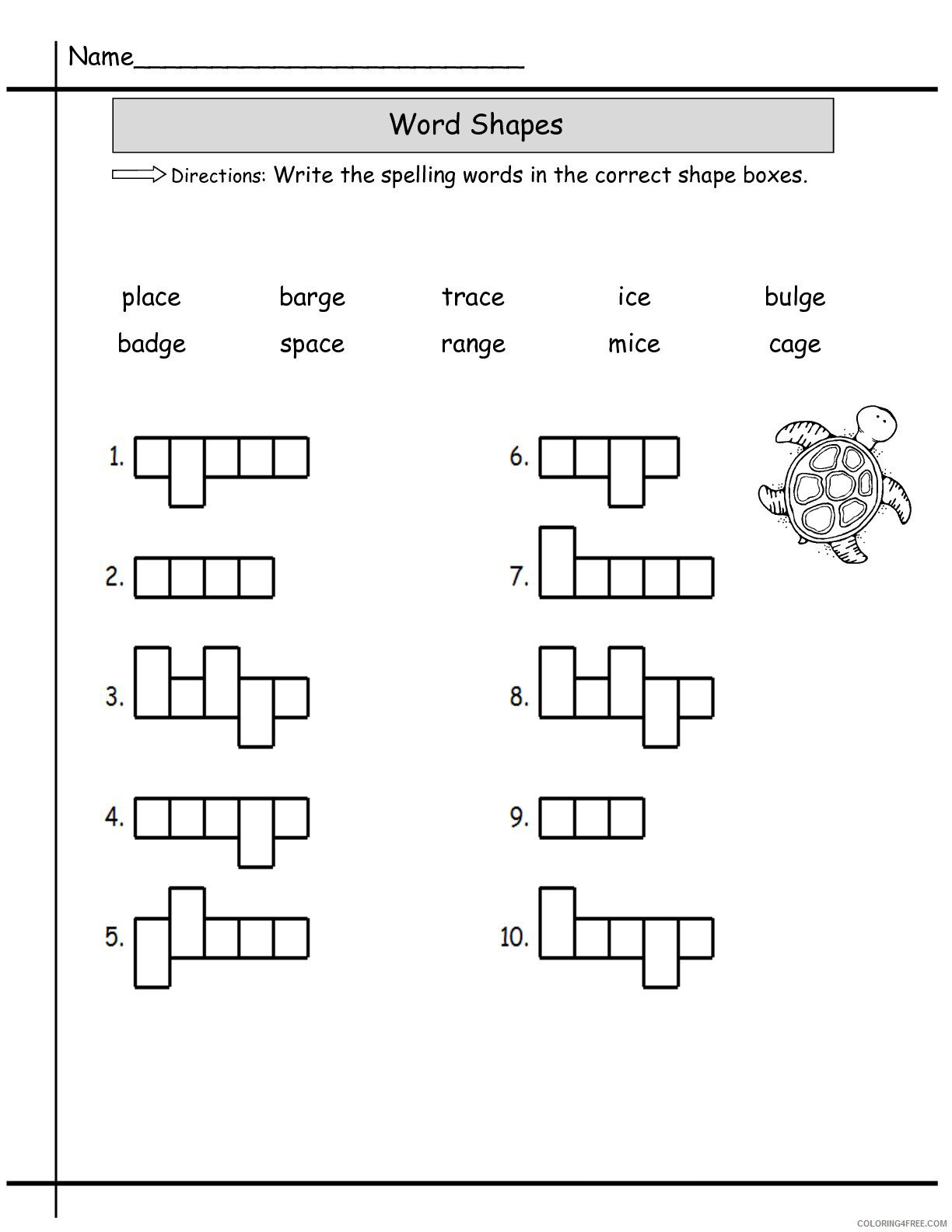 2nd Grade Coloring Pages Educational Worksheets Words Printable 2020 0217 Coloring4free