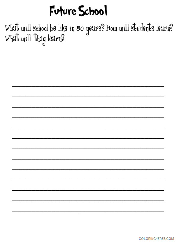 2nd Grade Coloring Pages Educational Writing Worksheet Printable 2020 0220 Coloring4free