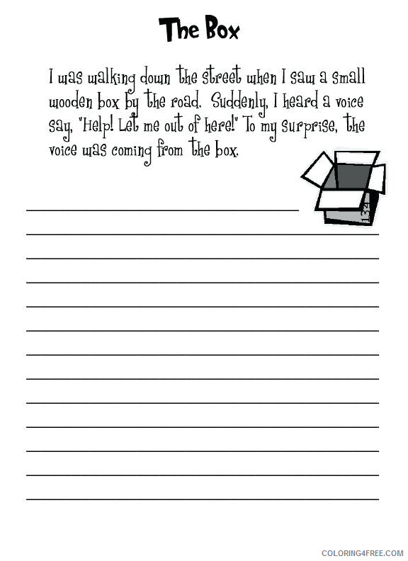 2nd Grade Coloring Pages Educational Writing Worksheet The Box Print 2020 0223 Coloring4free