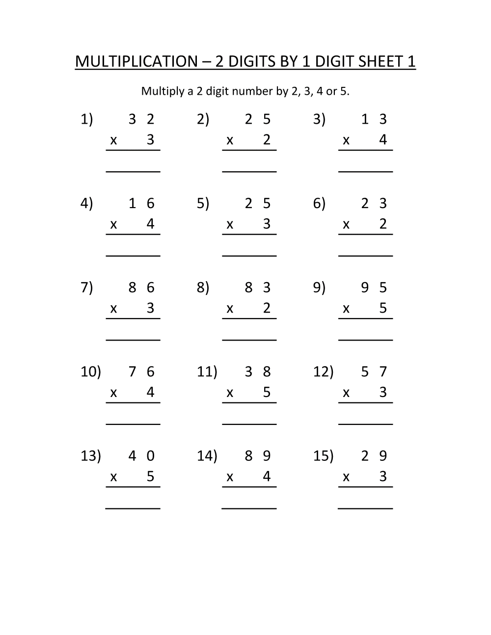 3rd Grade Coloring Pages Educational 2 Digit Multiplication Worksheets 2020 0248 Coloring4free