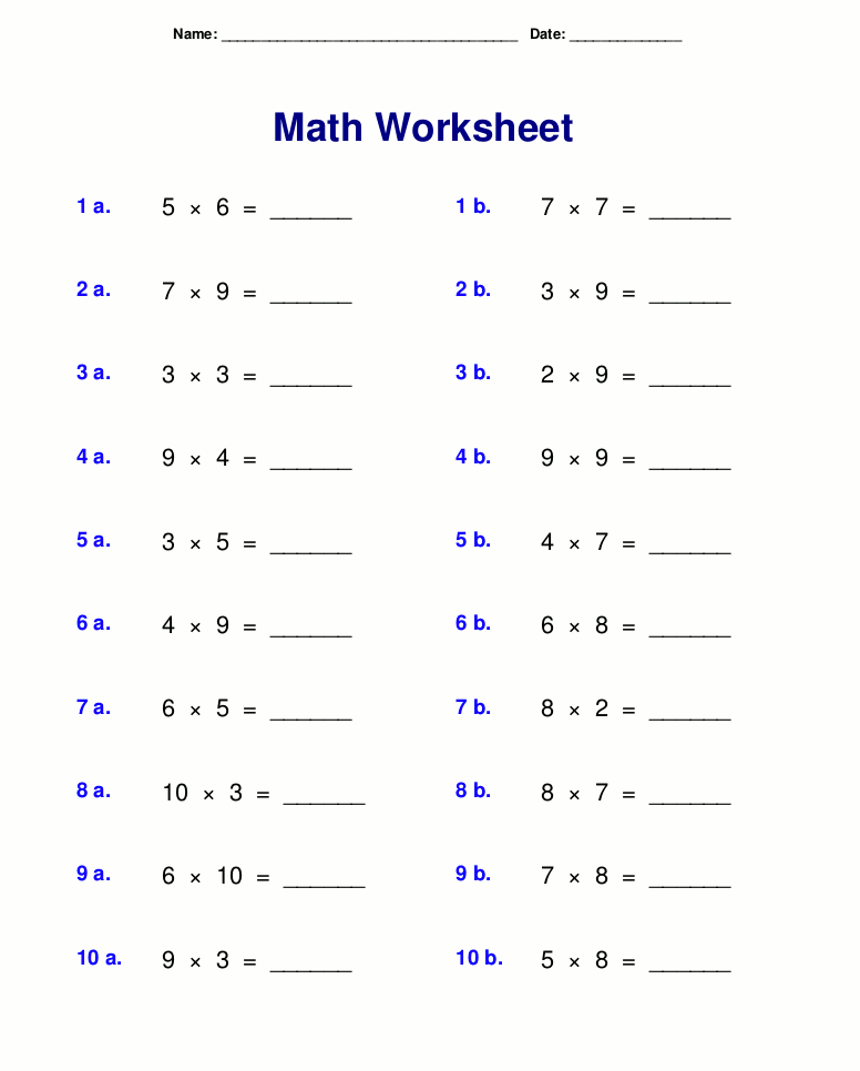 3rd Grade Coloring Pages Educational Multiplication Math Worksheet 2020 0276 Coloring4free