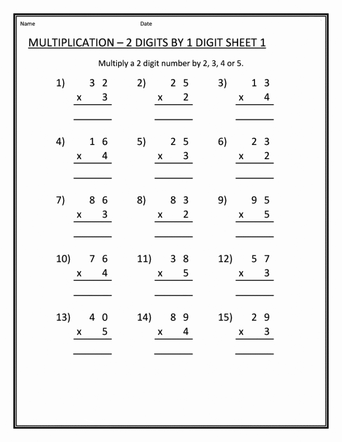 3rd Grade Coloring Pages Educational Multiplication Worksheet Printable 2020 0287 Coloring4free