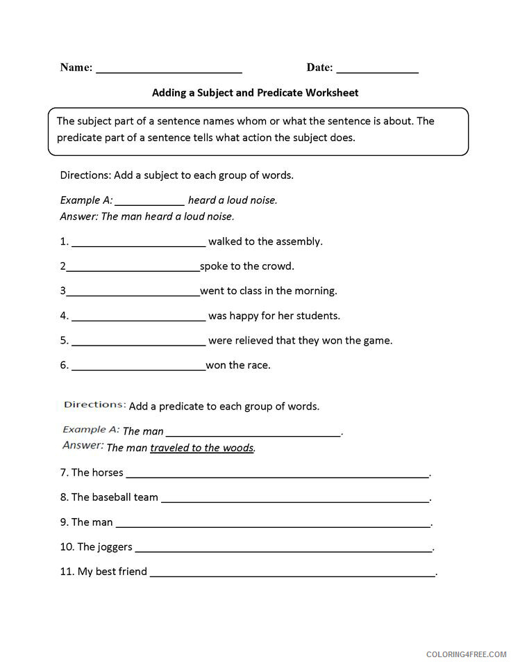 4th Grade Coloring Pages Educational Grammar Worksheets Printable 2020 0306 Coloring4free